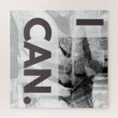 Ik kan grijze stenen rock legpuzzel (Horizontaal)