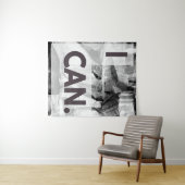 Ik kan grijze stenen rock wandkleed (In Situ (horizontaal))