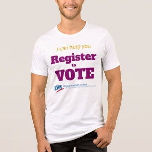 Ik kan helpen bij het registreren om te stemmen Un Tri-Blend Shirt