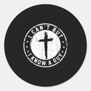 Ik kan het niet, maar ik ken een man die Christeli Ronde Sticker