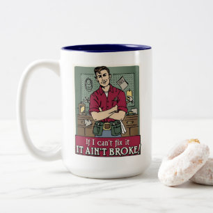 Ik kan het oplossen tweekleurige koffiemok