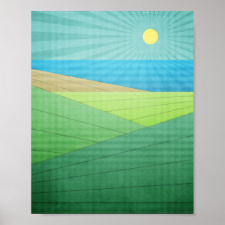 Ik kan het strand zien poster