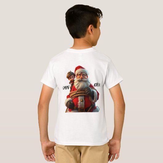 Ik kan het uitleggen, Cartoon Sinterklaas en klein T-shirt (Achterkant volledig)