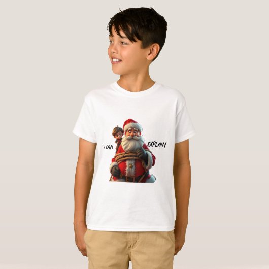 Ik kan het uitleggen, Cartoon Sinterklaas en klein T-shirt (Voorkant volledig)