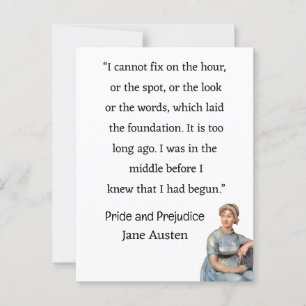 Ik kan het uur of de plek Jane Austen niet reparer Briefkaart