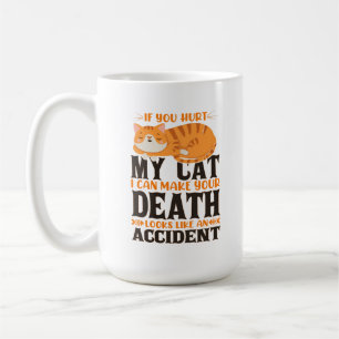 Ik kan je dood maken als je m'n kat doet. koffiemok