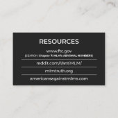 Ik kan je helpen uit te stappen - visitekaartje (Achterkant)