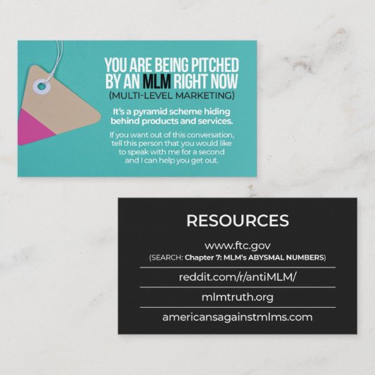 Ik kan je helpen uit te stappen - visitekaartje (Voorkant / Achterkant)