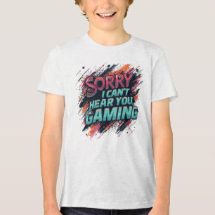 Ik kan je niet horen dat ik aan het spelen ben Tri-Blend shirt