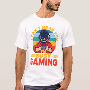 Ik kan je niet horen dat ik bezig ben met gokken. t-shirt