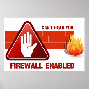 Ik kan je niet horen. Firewall ingeschakeld Poster