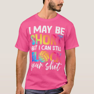 Ik kan je schot grappige beachvolleybal blokkeren t-shirt