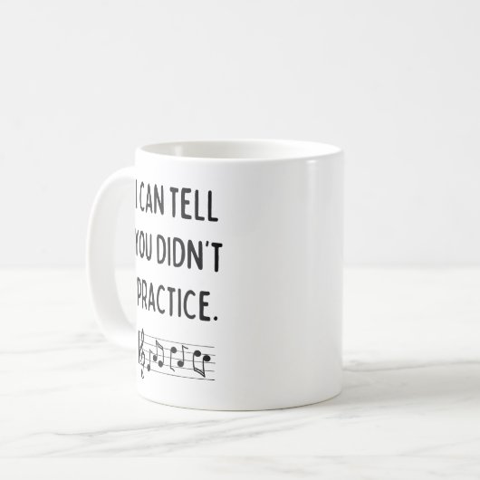 Ik kan je vertellen dat je geen grappige muziekler koffiemok (Voorkant links)