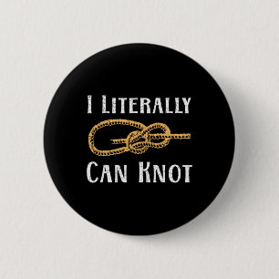 Ik kan letterlijk geen grappige knoop-pun-kamperen ronde button 5,7 cm