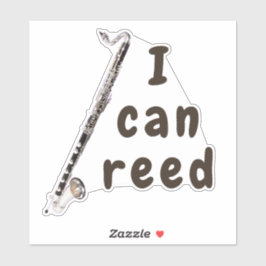 Ik kan lezen: basklarinet sticker