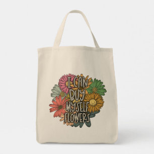 Ik kan mijn eigen bloemen Canvas tas kopen