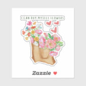 Ik kan mijn eigen bloemen kopen sticker (Vel)