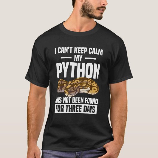 Ik kan mijn Python niet kalmeren... T-shirt (Voorkant)