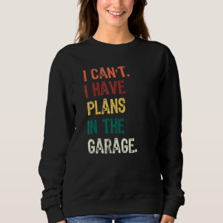 Ik kan niet dat ik plannen heb in de garagewagen. trui