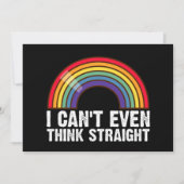 Ik kan niet eens denken hetero LGBTQ Pride Maand Kaart (Voorkant)