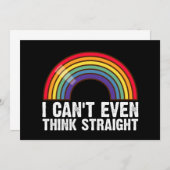 Ik kan niet eens denken hetero LGBTQ Pride Maand Kaart (Voorkant / Achterkant)