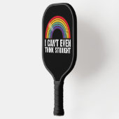 Ik kan niet eens denken hetero LGBTQ Pride Maand Pickleball Paddle (Links)