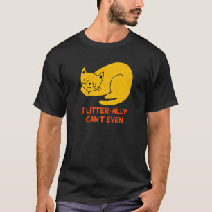 Ik kan niet eens met Humor Kat Kat Mam. T-shirt