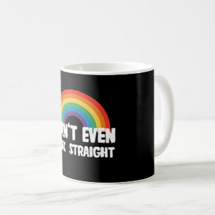Ik Kan Niet Eens Rechtuit Denken Funny Gay Pride Koffiemok