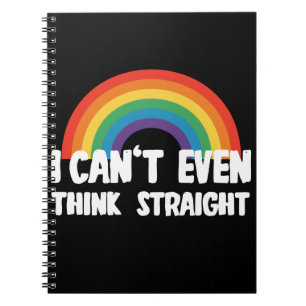 Ik Kan Niet Eens Rechtuit Denken Grappige Hbtq Tro Notitieboek
