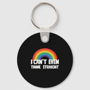 Ik Kan Niet Eens Rechtuit Denken Grappige Hbtq Tro Sleutelhanger