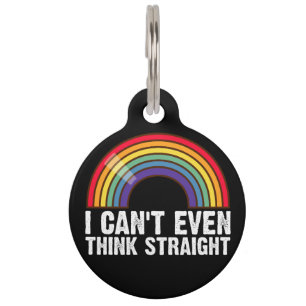 Ik kan niet eens rechtuit denken LGBTQ Pride Month Huisdierpenning