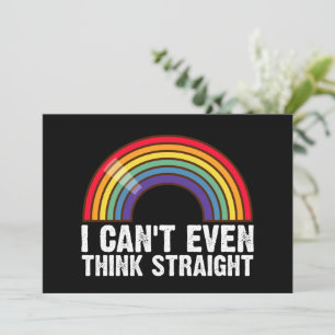 Ik kan niet eens rechtuit denken LGBTQ Pride Month Kaart