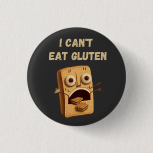 Ik kan niet eten. ronde button 3,2 cm