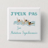 Ik kan niet gesynchroniseerd zwemmen vierkante button 5,1 cm (Voorkant)