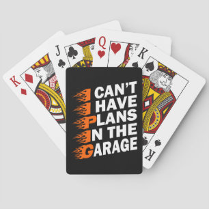 Ik kan niet hebben plannen in de garage auto liefh pokerkaarten