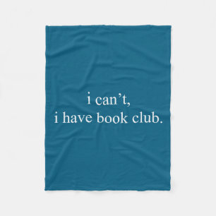 Ik kan niet i leesclub grappige leeszitquote ontwe fleece deken