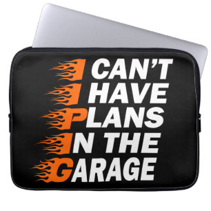 Ik kan niet, ik heb plannen in de garage Autoliefh Laptop Sleeve