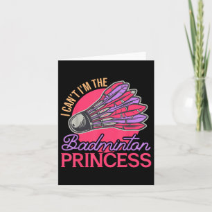 Ik kan niet in de badminton princess atleet spelen kaart