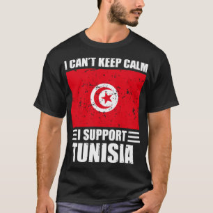 Ik kan niet kalm blijven... ik steun tunesië Footb T-shirt
