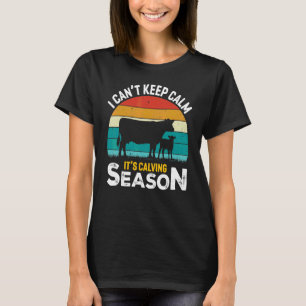 Ik kan niet kalm houden. Het is kalverende Koe boe T-shirt