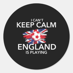Ik Kan Niet Kalmeren Engeland Speelt - Voetbal Ronde Sticker