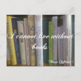 Ik kan niet leven zonder boeken briefkaart