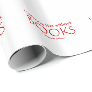 Ik kan niet leven zonder boeken die papier verpakk