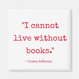 Ik kan niet leven zonder Boeken Magnet Magneet