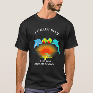 Ik kan niet met dolfijnen zwemmen t-shirt