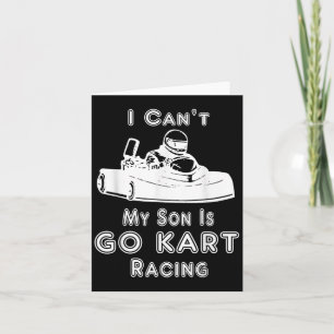 Ik kan niet, mijn zoon doet aan karting kaart