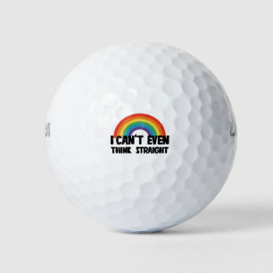 Ik Kan Niet Rechtuit Denken Grappige HBTQ Trots Golfballen