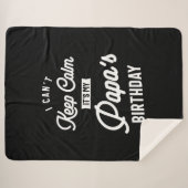 Ik kan niet rustig blijven, het is de verjaardag v sherpa deken (Voorkant (horizontaal))