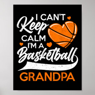 Ik kan niet rustig blijven, ik ben een basketbal o poster
