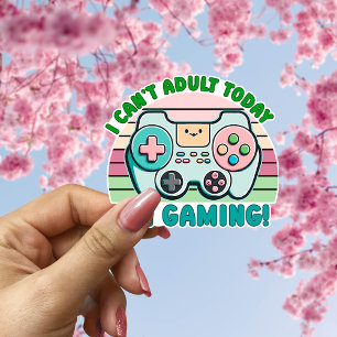 Ik kan niet volwassen vandaag schattige joystick sticker